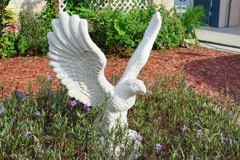 White statue of eagle stock photo. Image of park, bird 45523094