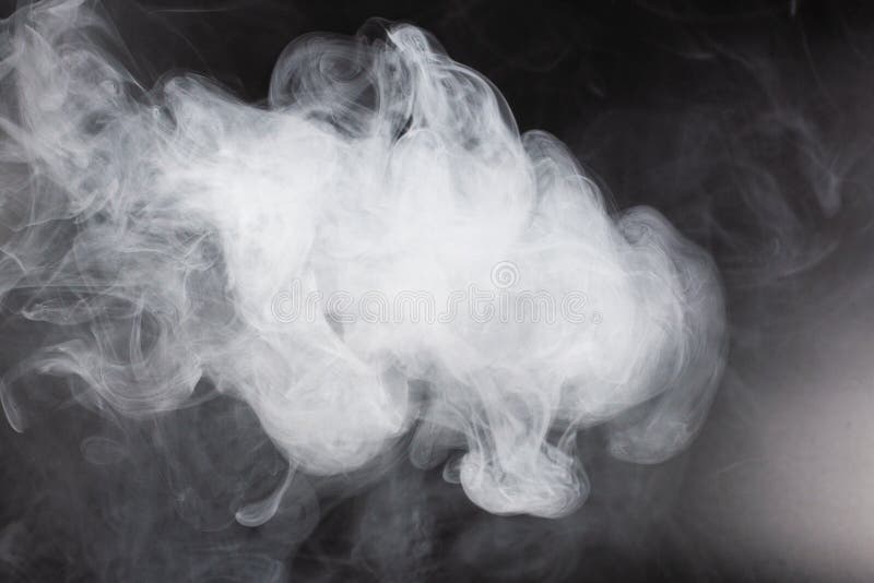 White Steam on a Black Background Stock Photo - Image of transparent