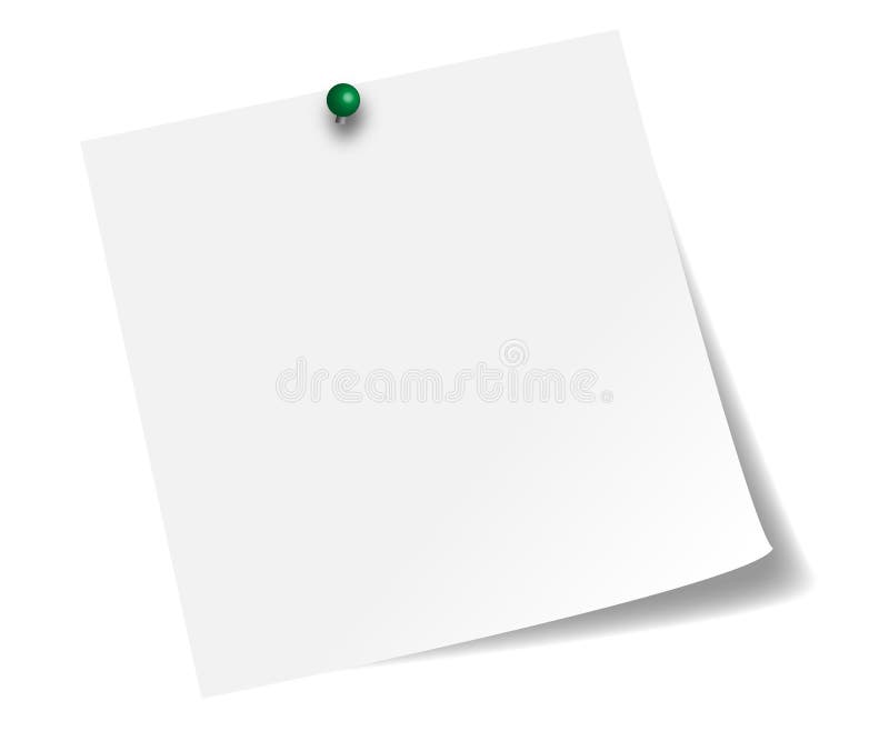 White stick note paper