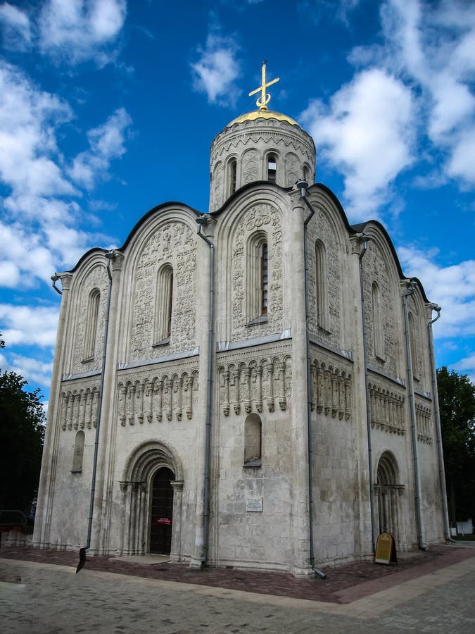 White stone church, Vladimir, Russia royalty free stock photos