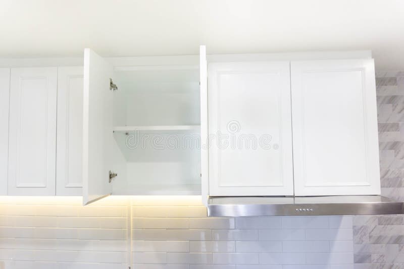 White Storage in the Modern Kitchen Stock Photo Image of decor, architecture 201534922