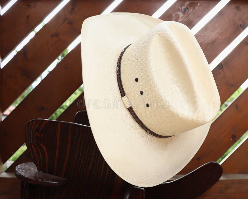 White Straw Cowboy Hat Hanging Stock Image Image of brim, rustic 212878141