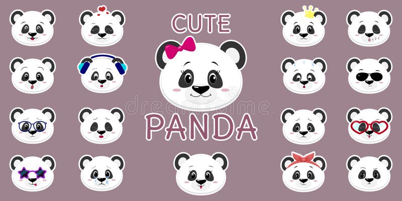 Kawaii Panda Head Sticker