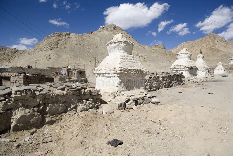 White stupa royalty free stock photo