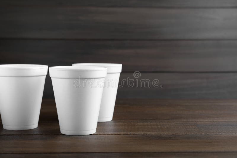 A Plain White Styrofoam Cup On White Background Stock Photo