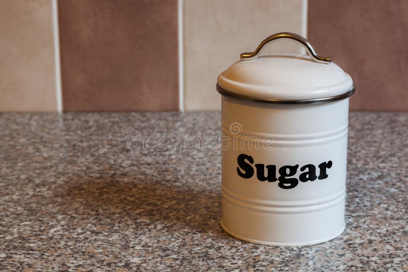 White sugar container