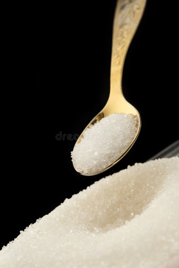 White sugar and spoon stock photo. Image of nutrition 37660734