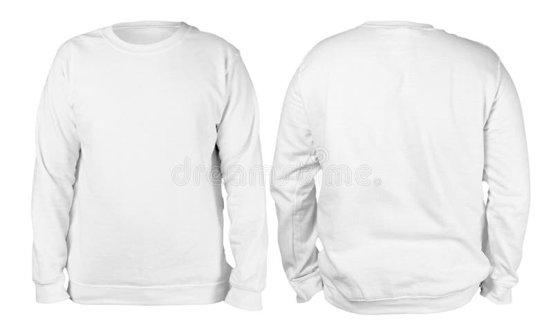 Download White Sweater Long Sleeved Shirt Mockup Template Stock Photo - Image of long, cloth: 104636592