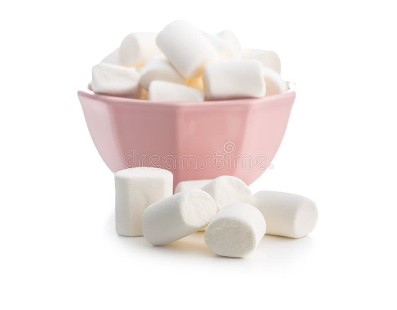 White Sweet Marshmallows Candy in Bowl Stock Photo Image of dessert, marshmallows 202532932
