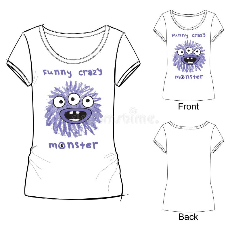 Funny Crazy Monster Face T-Shirt Funny Crazy Monster Face T-Shirt