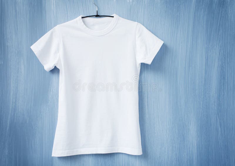 White t-shirt on hanger