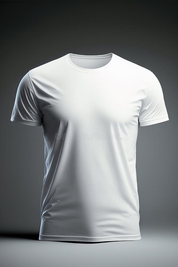 White T-shirt Mockup in Studio, Ai Generated Stock Illustration ...