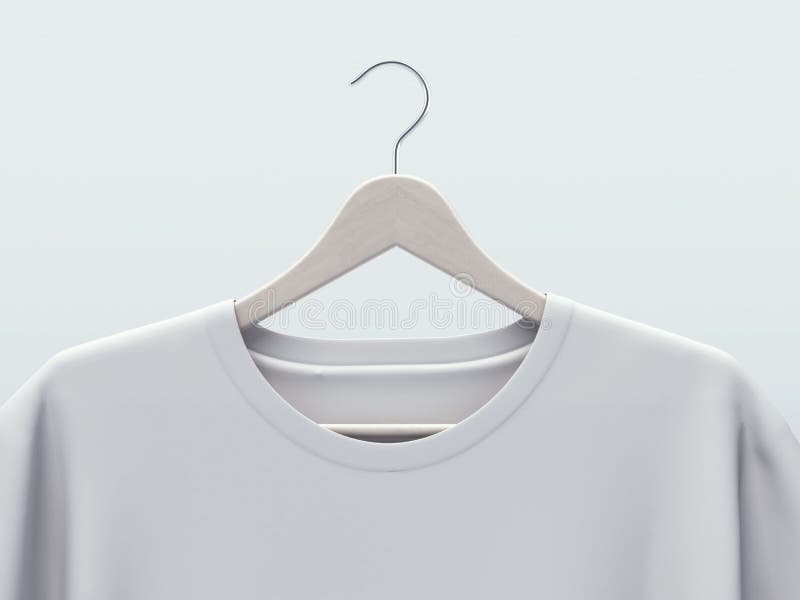 White Tshirt Template on Hanger Stock Image Image of advertisement