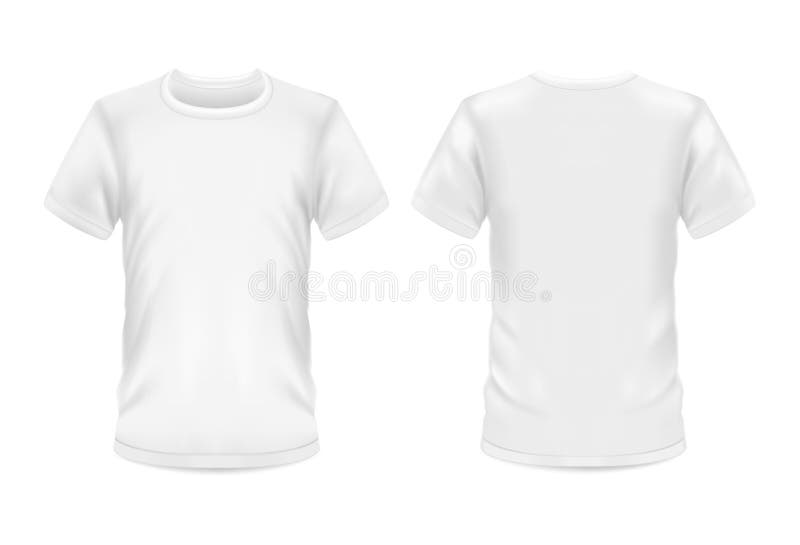 Blank White T-shirt Model Man 1 Stock Illustration - Illustration of ...