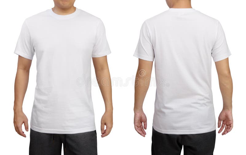 white blank t shirt front and back