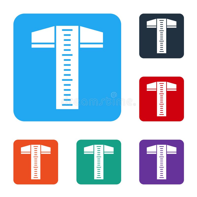 T Square Drafting Tool Icon Cartoon Style Stock Illustration