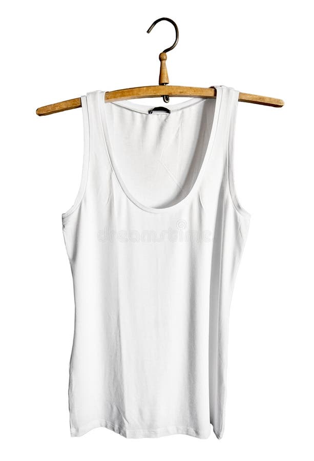 Download White Tank Top Isolated On White. Mock-up Design Template ...