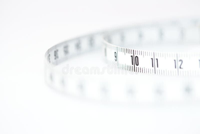 White tape measure royalty free stock photo