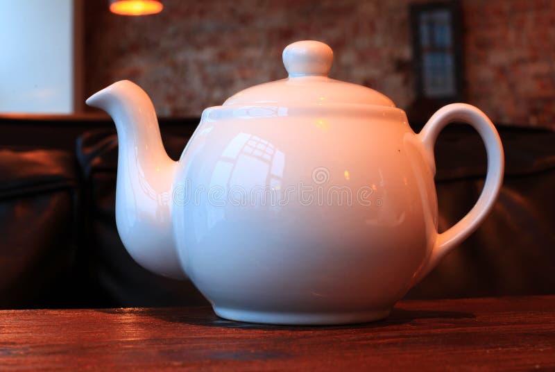 White tea kettle stock image. Image of cafe, fresh, dishware 45559607