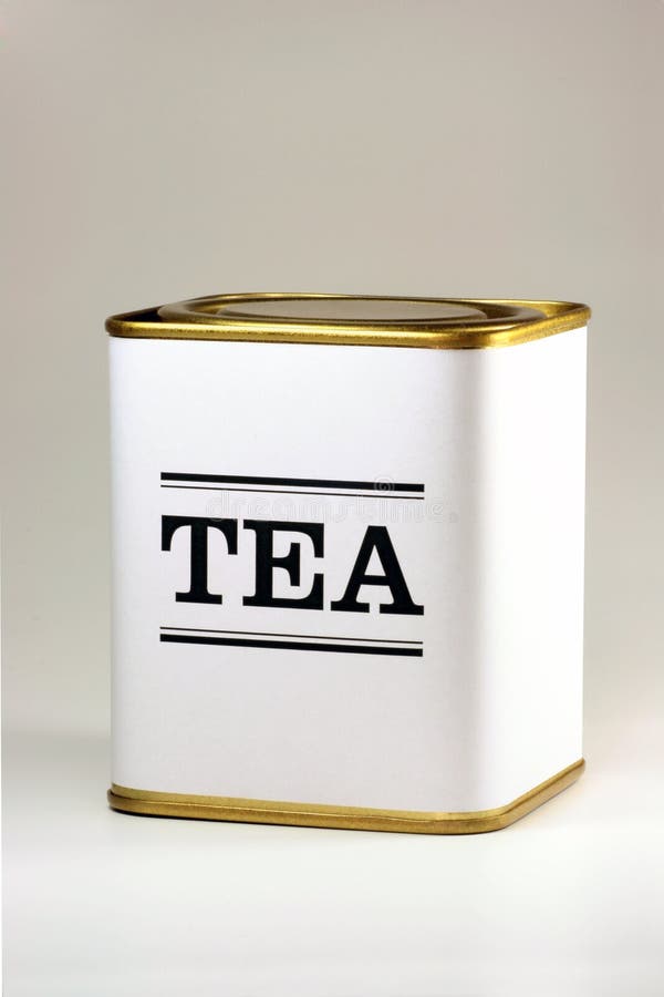 White Tea tin stock image. Image of asian, ceylon, gold 4185373
