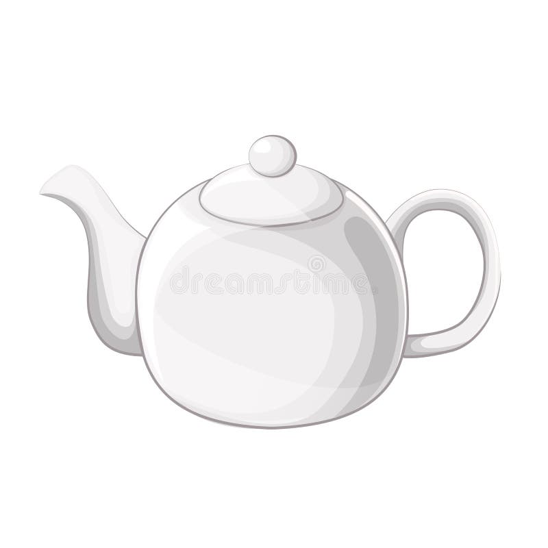 White teapot vector