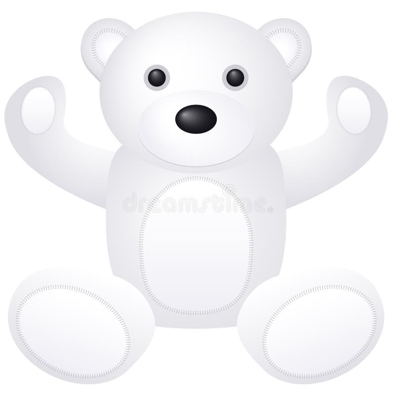 White bear teddy toy stock photo. Image of brown, animal 204683136