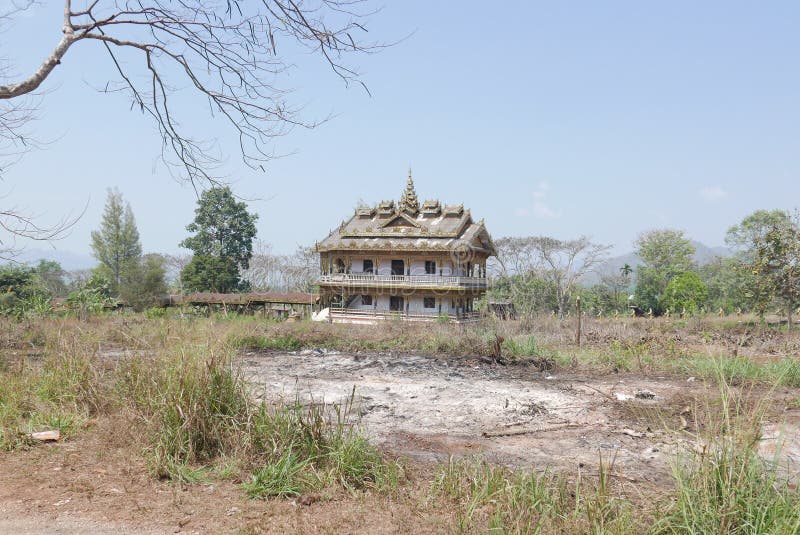 White temple near Thai-Burma border. White temple near Thai-Burma border.