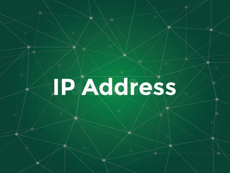 White text illustration for ip address concept - is a numerical label assigned to each device participating in a vector illustration White text illustration for ip address concept - is a numerical label assigned to each device participating in a vector illustration