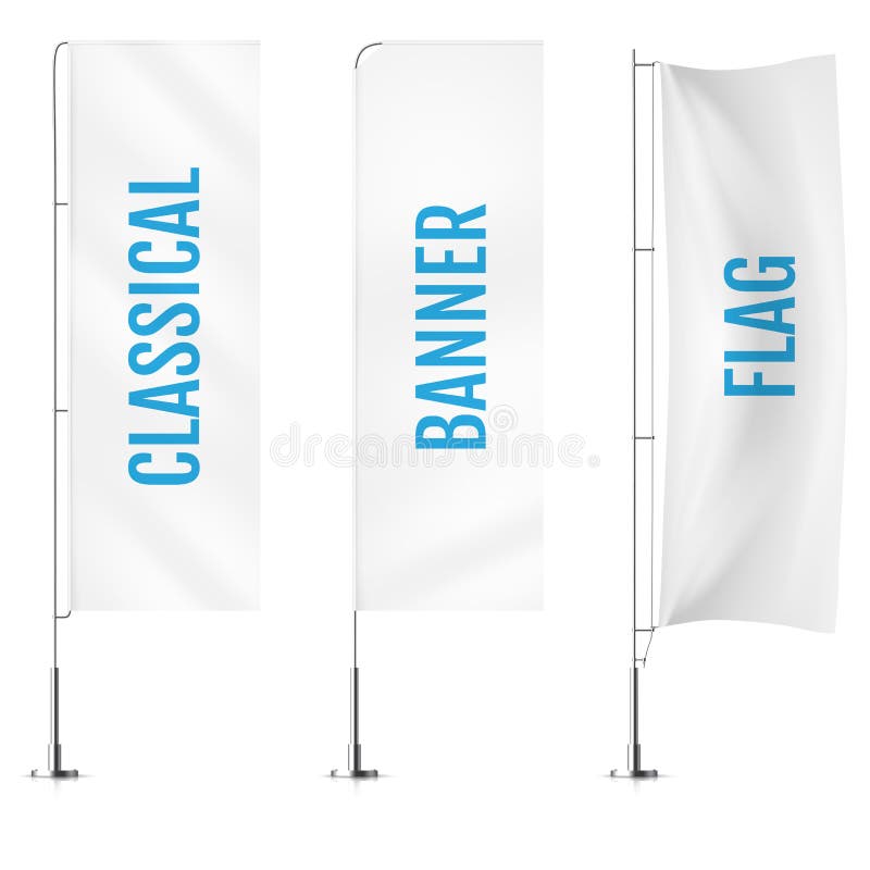 Download Banner Flag Templates. Banner Flag Mockups Set. Vector ...