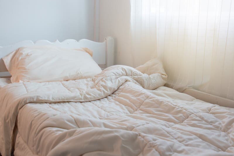 White Themed Bed Sheets Bedroom Interior Stock Image Image of room, headboard 180475803