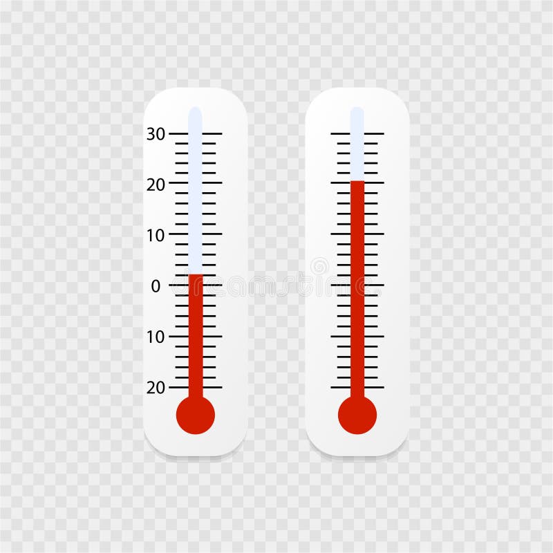 Thermometer for Measuring Air Temperature on White Background. Front View  Stock Photo - Image of fahrenheit, meter: 196742528