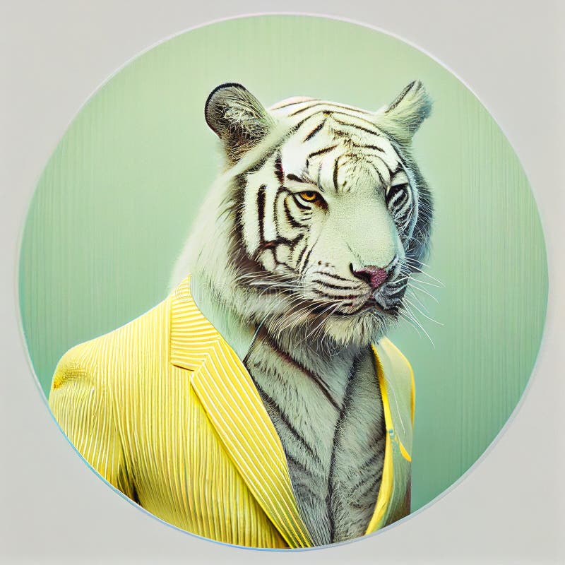 White tiger stock illustration