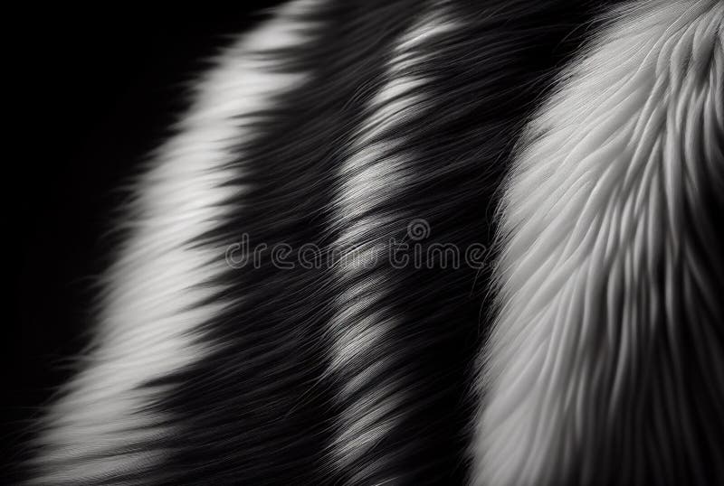 White Tiger Fur Texture, Striped Background, Generative Ai Illustration stock illustration