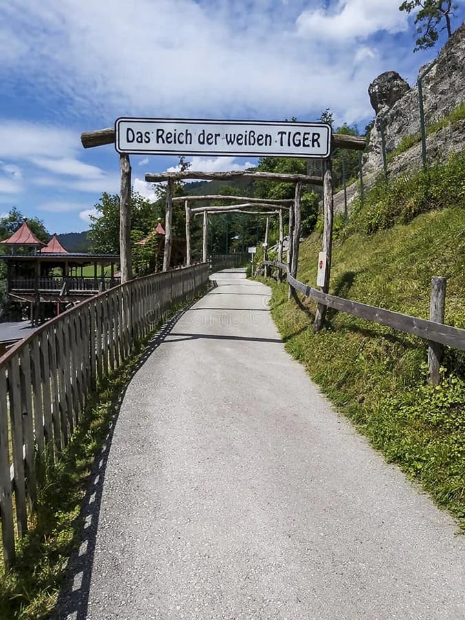 The White Tiger Kingdom in a Zoo Stock Photo Image of rural, highway