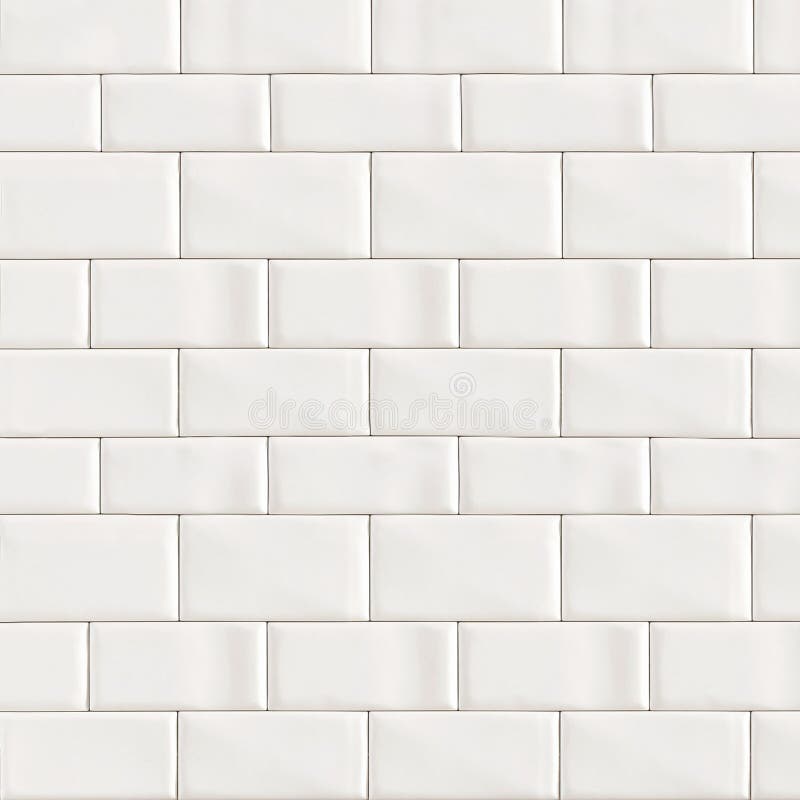 White Tiles Brick Background. Texture of White Tiles Brick Stock Image