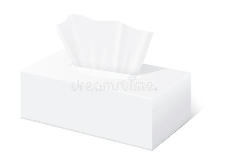 Download White tissue box mock up stock vector. Illustration of product - 55718673