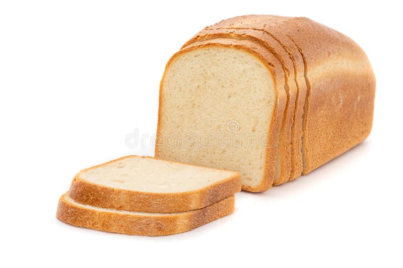 White Toastbread with Toastslices on a White Background Stock Image Image of soft, cake 217359321