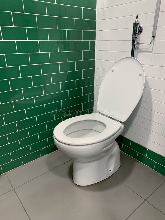 A New Toilet With A Tank On The Wall Stock Image Image of close, pattern 126113539