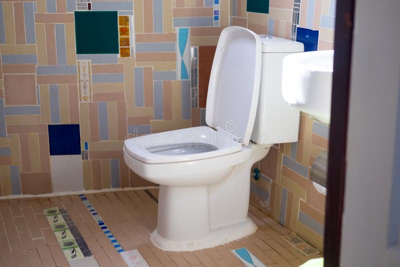 White Toilet in Modern Home Stock Image Image of room, sanitary 89369843