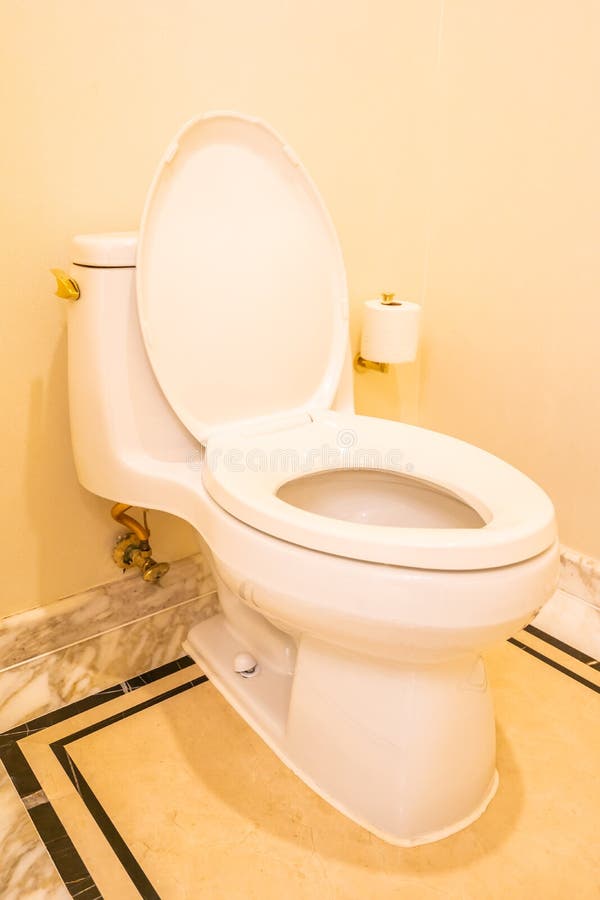 White Toilet Seat Decoration Stock Photo Image of interior, white