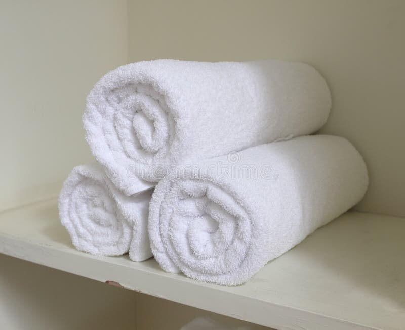 White Towel Roll on Stock Image Image of towel, design 106047159