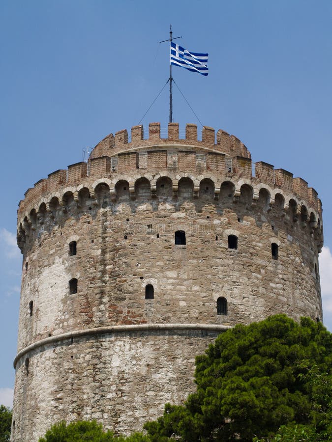 White tower at Thessaloniki in Greece