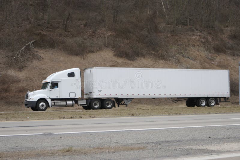 White Tractor Trailer