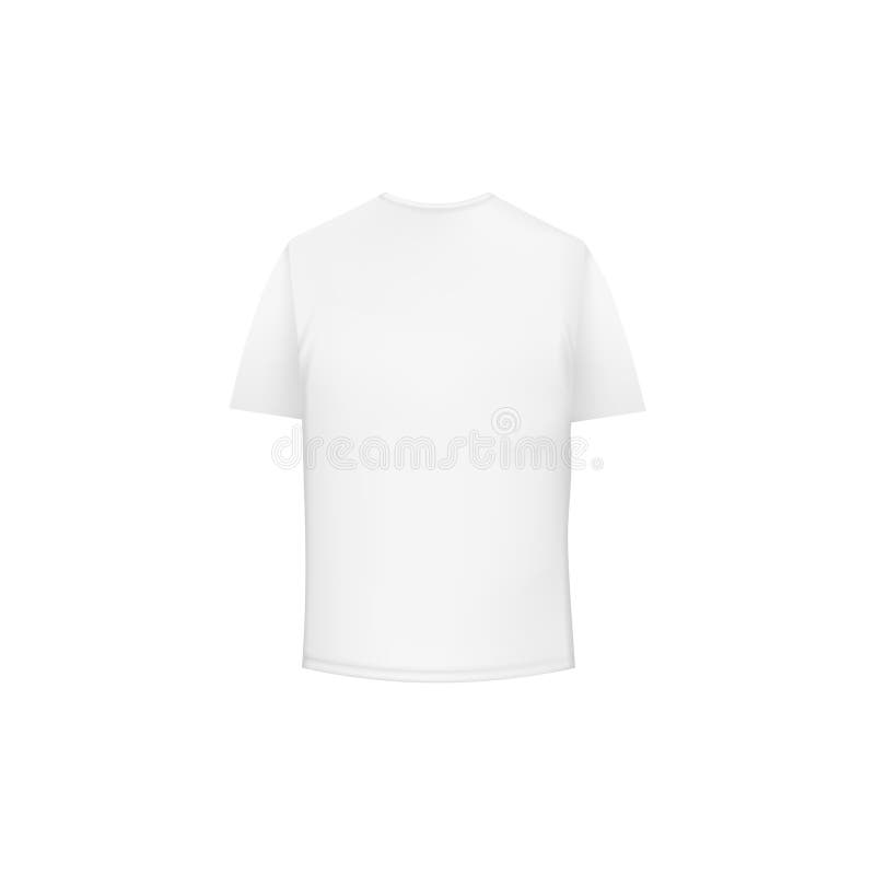 White Tshirt Front View Mockup Template Stock Vector - Illustration of ...