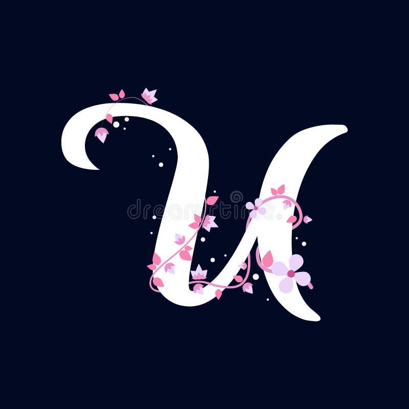 White U Letter with Flowers, Alphabet Illustration on Dark Blue Stock Illustration - Illustration of blue, vector: 160412735 White U Letter with Flowers, Alphabet Illustration on Dark Blue Stock Illustration - Illustration of blue, vector: 160412735