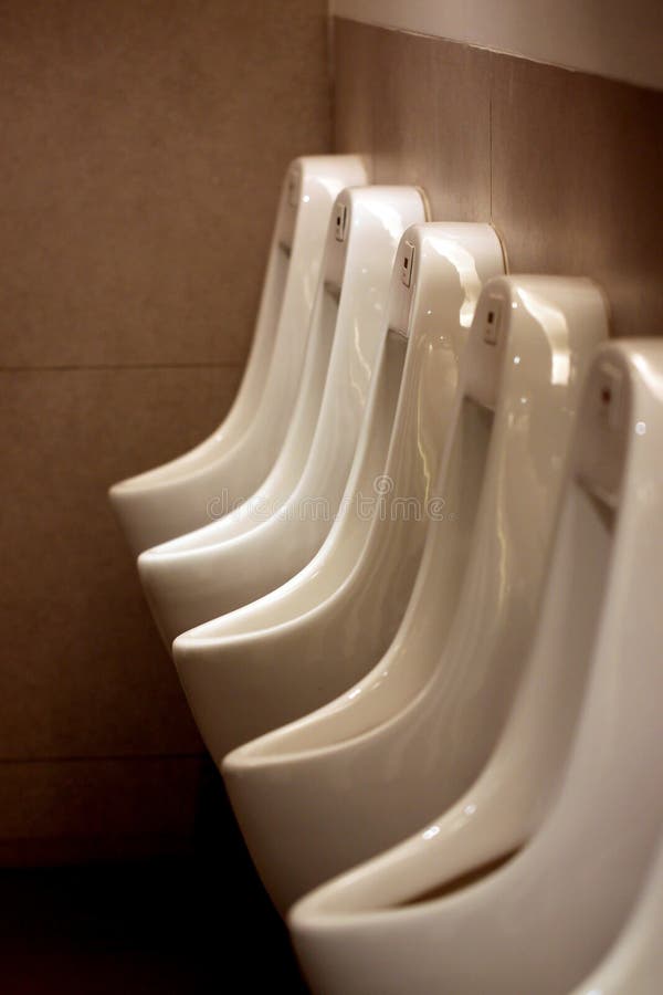 White Urinals in Men S Bathroom. Stock Photo Image of choice, house 39909752