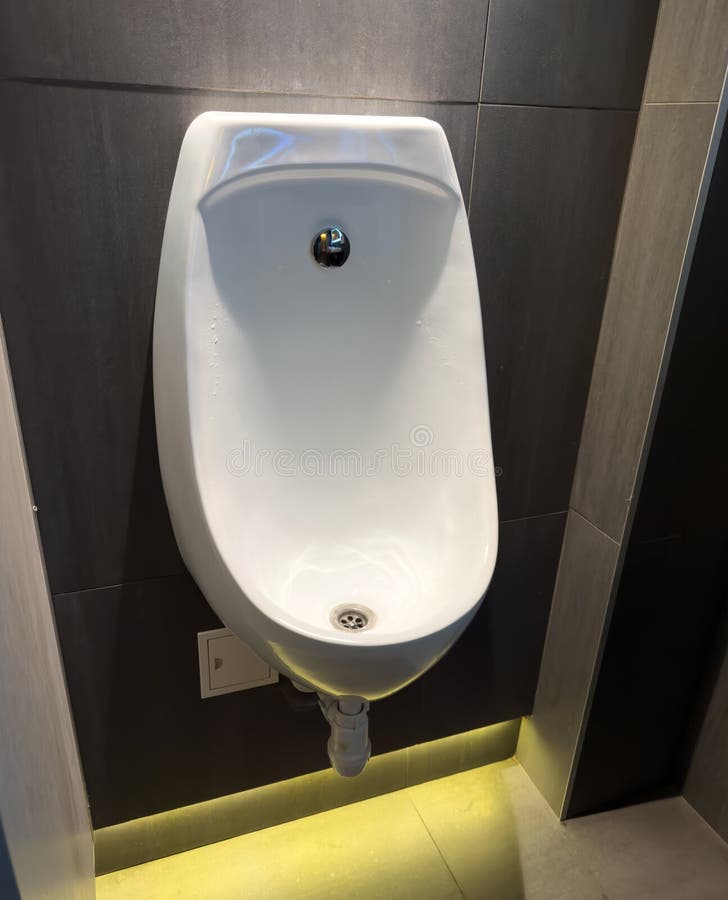 White Urinals in the Men S Toilet Stock Image Image of toilet, water