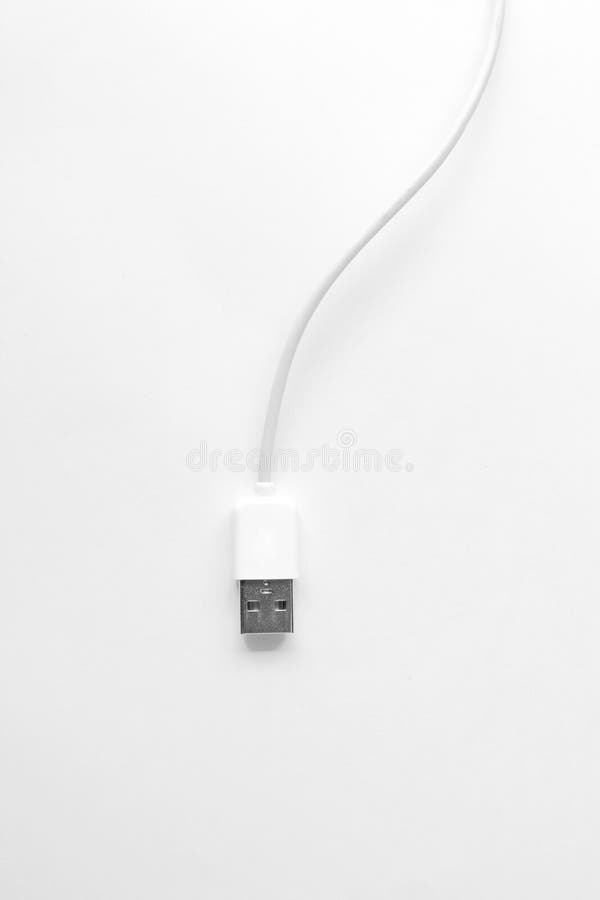 White USB cable