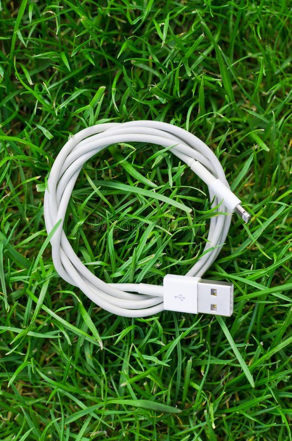 White USB cable