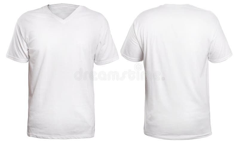 White V-Neck Shirt Mock up stock photo. Image of sleeve - 94830600